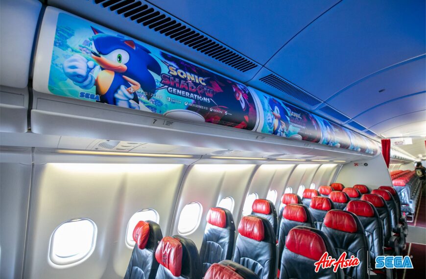Air Aisa x SEGA Sonic Plane Interior