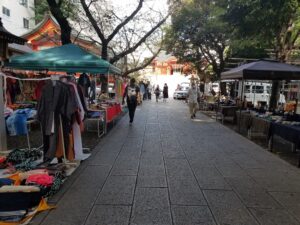 Stalls at Hanazono Shrine Antique Market