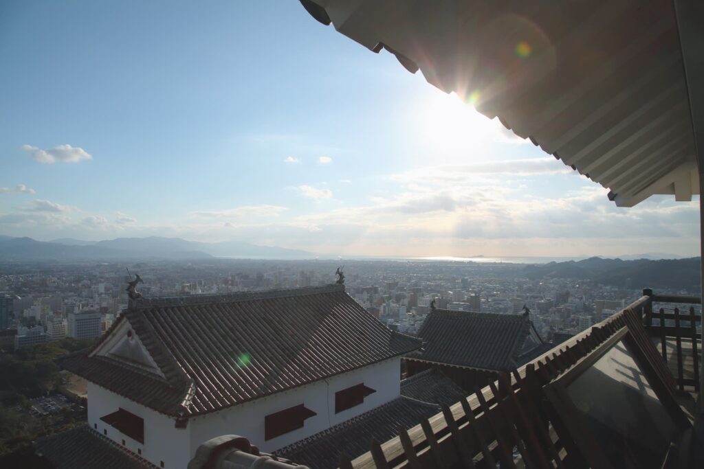 Matsuyama City in Summer, View from Matuyama Castle