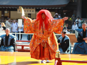 Traditional performance at Meiji Jingu Autumn Festival