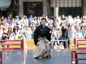 Martial arts displays at Meiji Jingu Autumn Festival