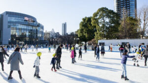 Tokyo Midtown ice rink during the day