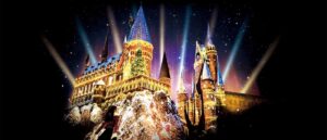 Hogwarts castle for No Limit! Christmas at Universal Studios Japan 