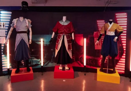 Life size costume replicas of characters from the fictional manga series "Tokyo Blade".