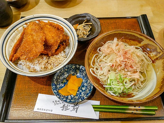 Sauce Katsudon and Soba Noodles