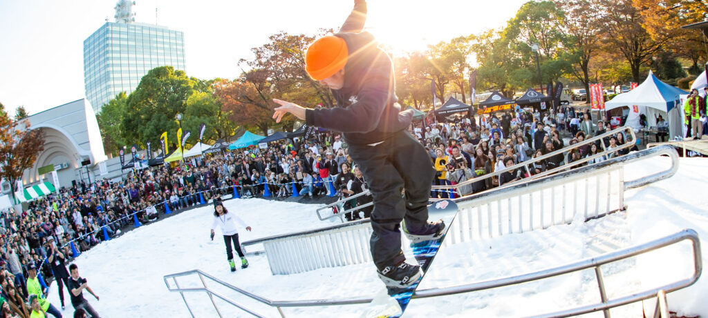 Snowboarding events at Snow Bank Pay It Forward Tokyo Snow Festival