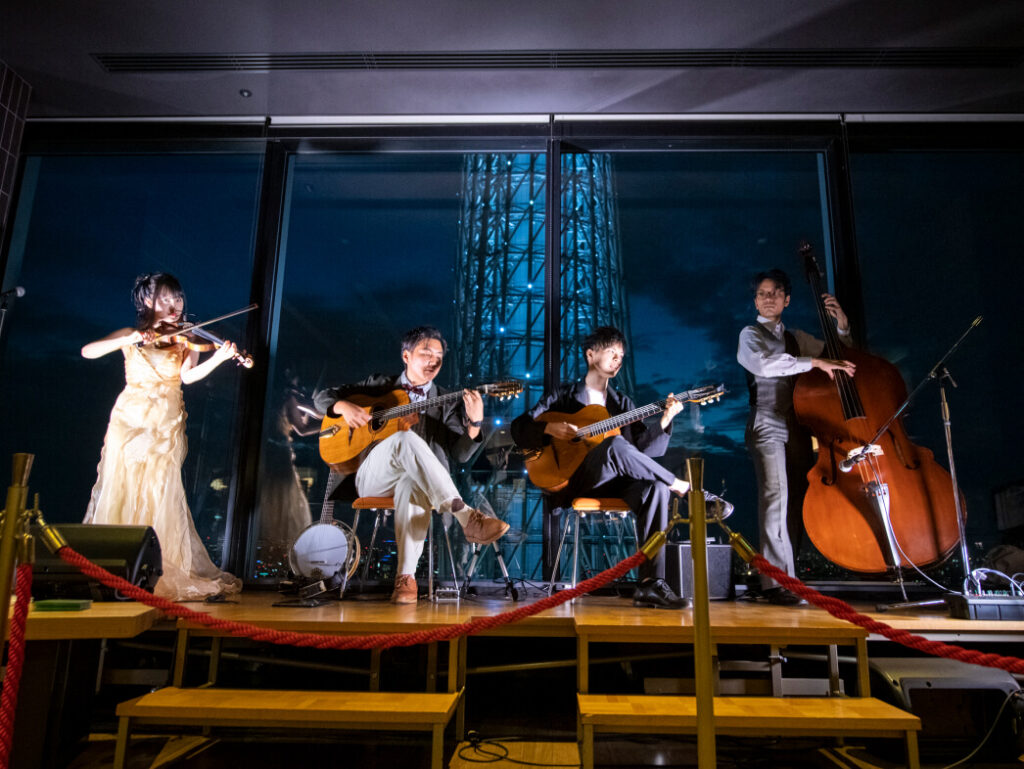 Jazz band performing at Tokyo Skytree Dream Christmas