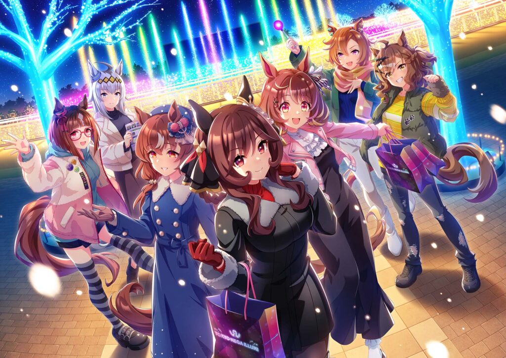 Uma Musume Tokyo Mega Illumination Collaboration Promo Image