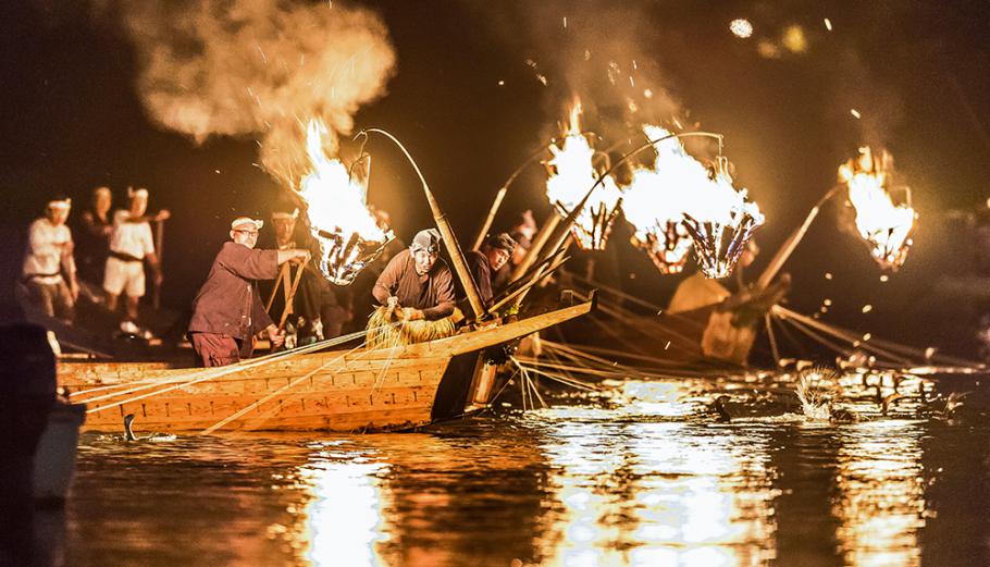 Cormorant Fishing on the Nagara River in Gifu