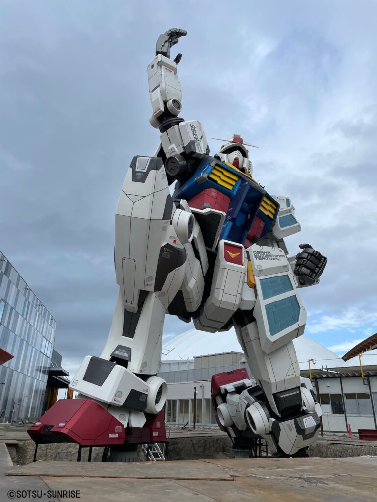 Front view of the Osaka Expo2025 Gundam Statue