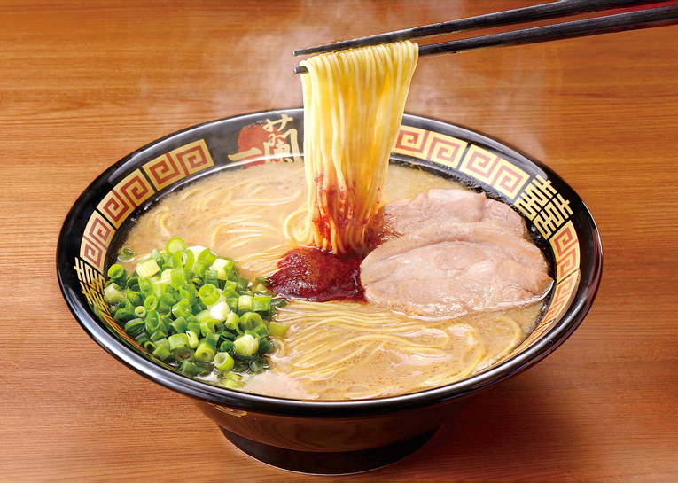 An example of tonkotsu ramen from the restaurant Ichiran