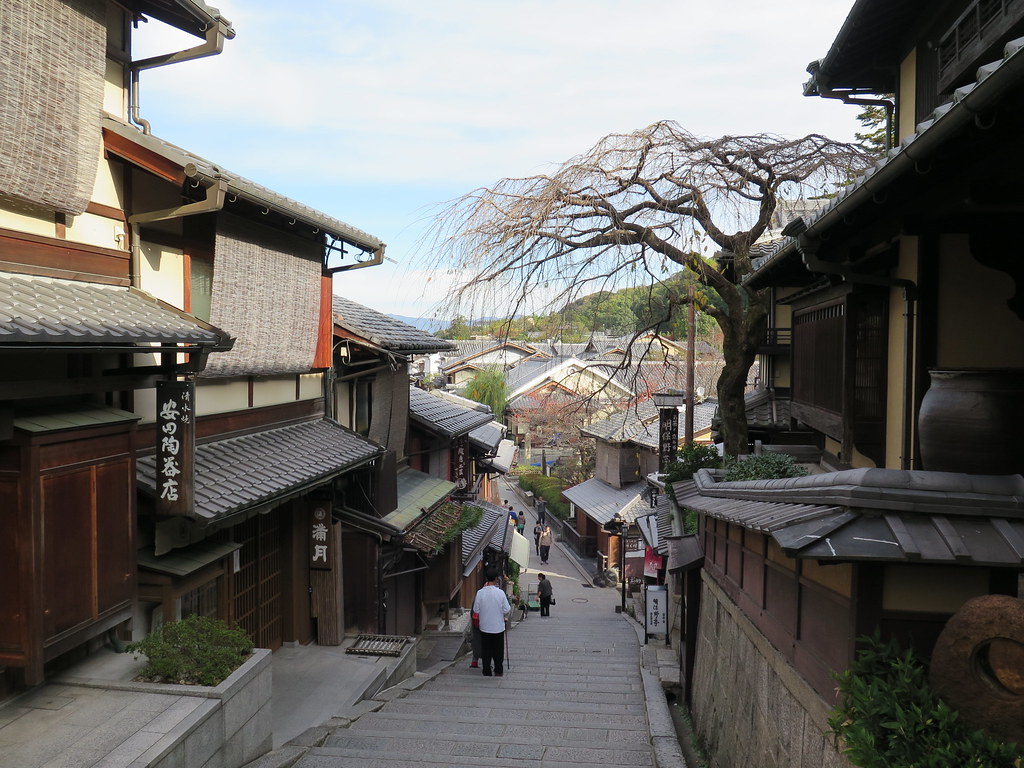 A traditional street in Kyoto