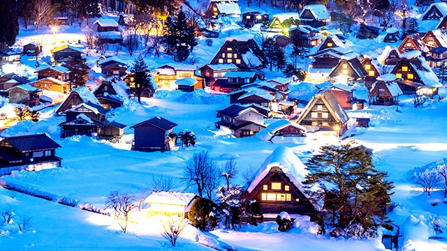 Shirakawago Village Illuminations