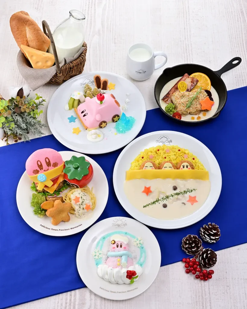 All dishes on the Kirby Cafe Winter 2024 menu