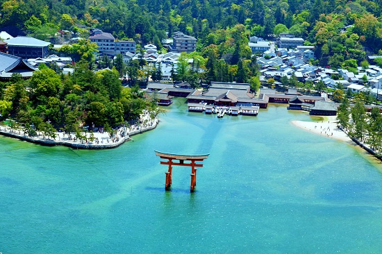 Aerial view of Miyajima