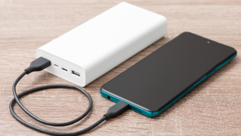 Phone charging from a power bank