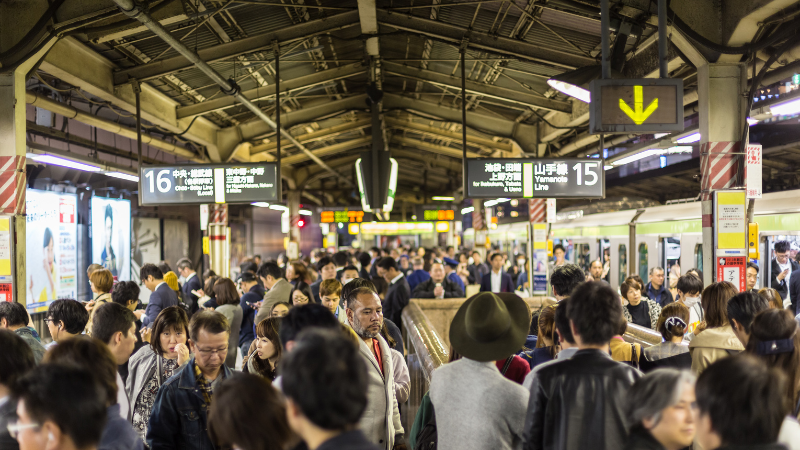 Tokyo Metro during Rush Hour