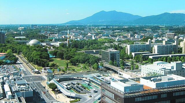 Aerial view of Tsukuba