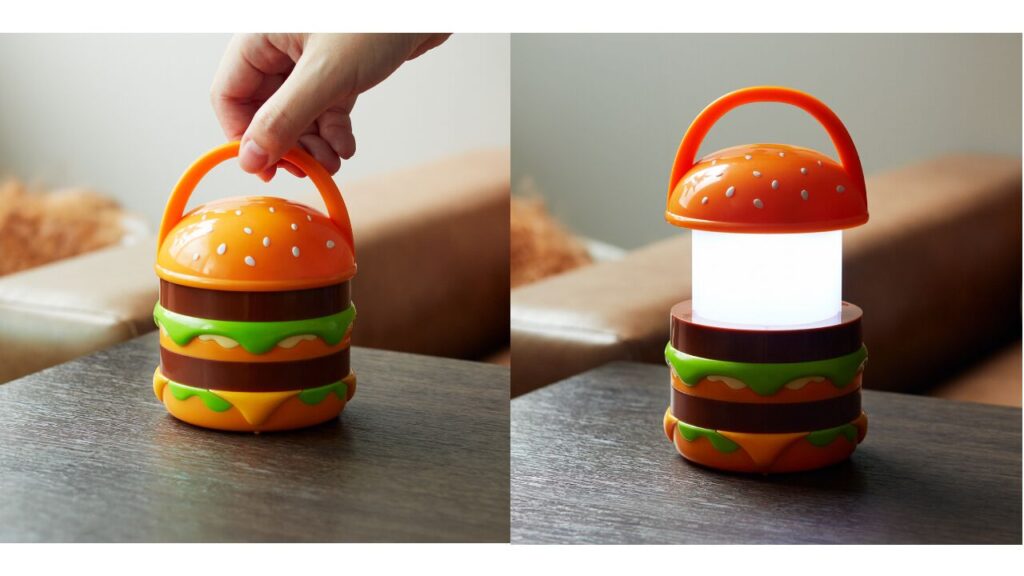 A lantern shaped like a Big Mac