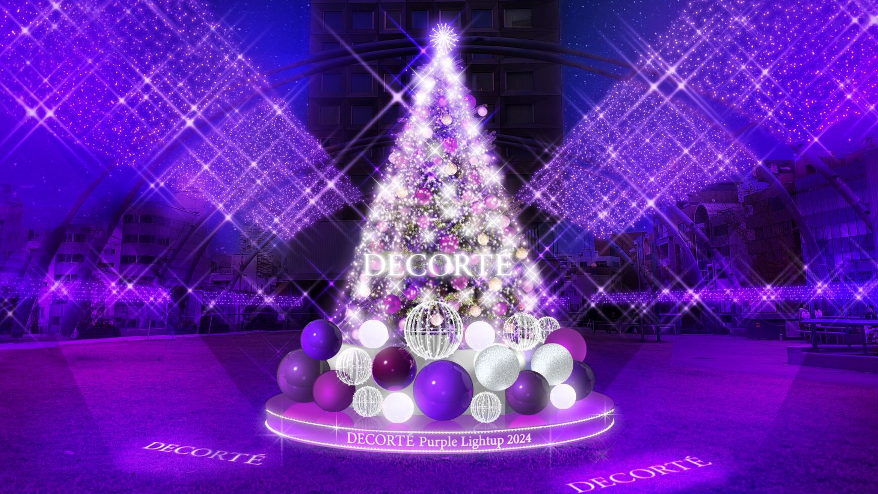 Purple Christmas Tree for Miyashita Christmas Park