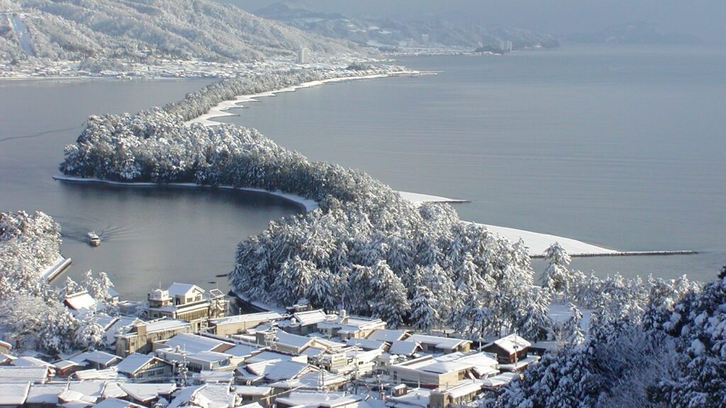 Amanohashidate in Winter