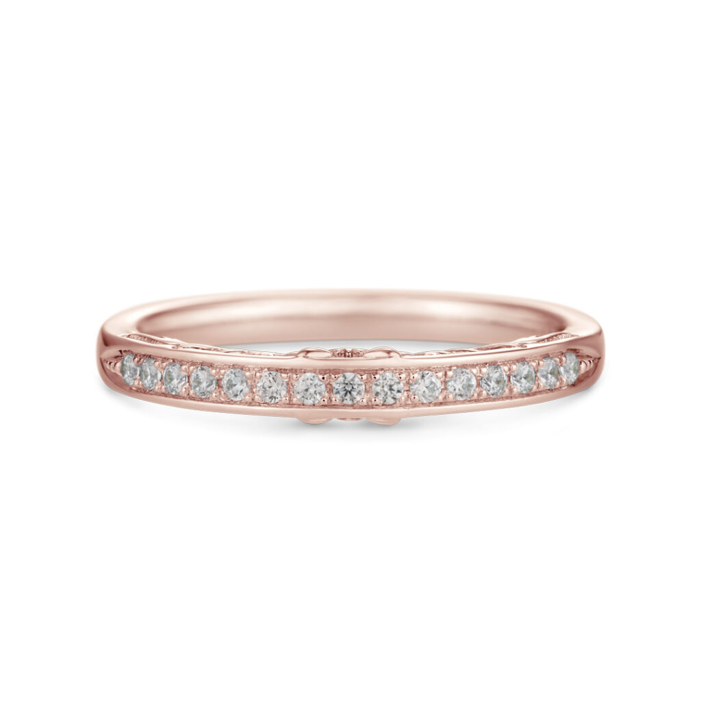 Flight Motif (Clear Card Edition) Half Eternity Ring K10 Pink Gold