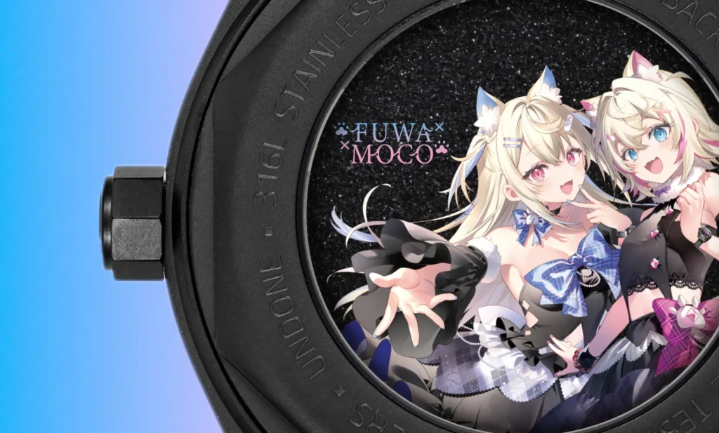 UNDONE JAPAN x Hololive English Fuwamoco model - watch back