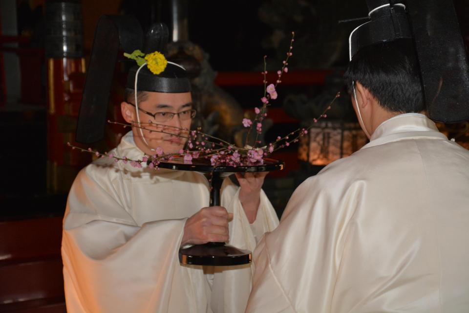 Plum Blossom offering at Kitano Tenmangu Shrine