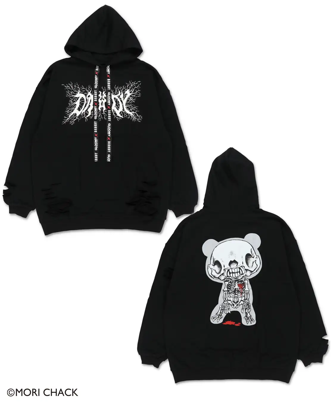 DARRDY x Gloomy Bear Damaged BIG Hoodie DARRDY x Gloomy Bear Damaged BIG Hoodie
