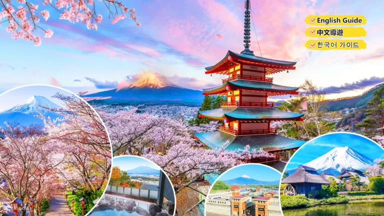 Mt. Fuji, Oshino Hakkai & Gotemba Outlets/Hot Springs Day Tour (Depart from Tokyo)