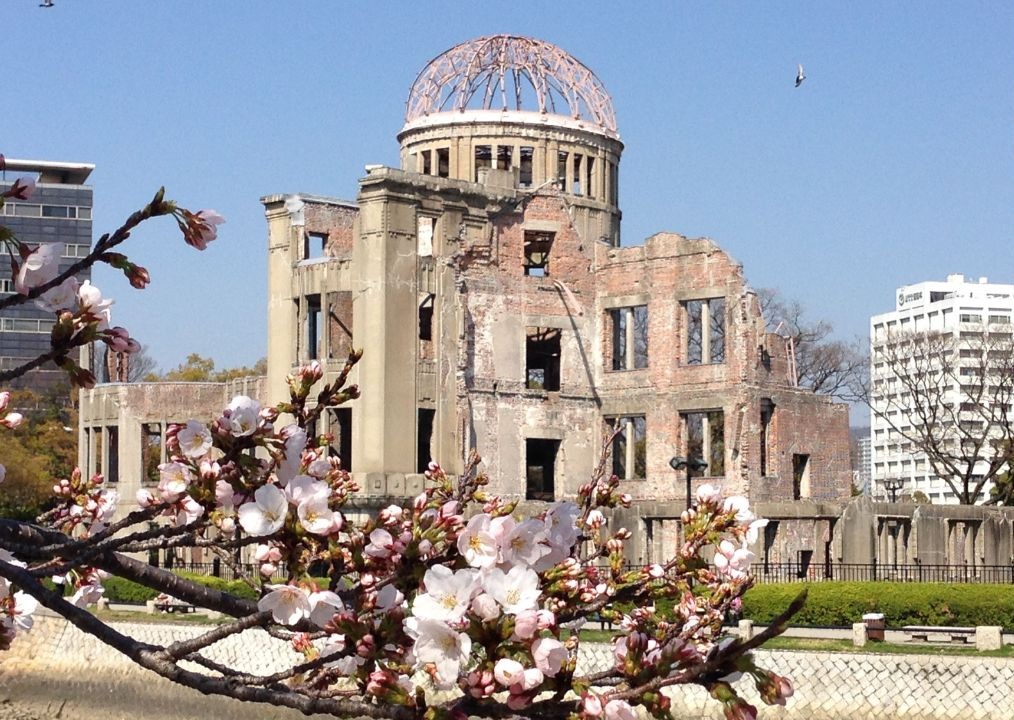 Cherry blossoms near the Hiroshima Peace Memorial