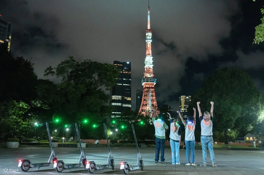 Tokyo Tower E-Scooter Night Tour