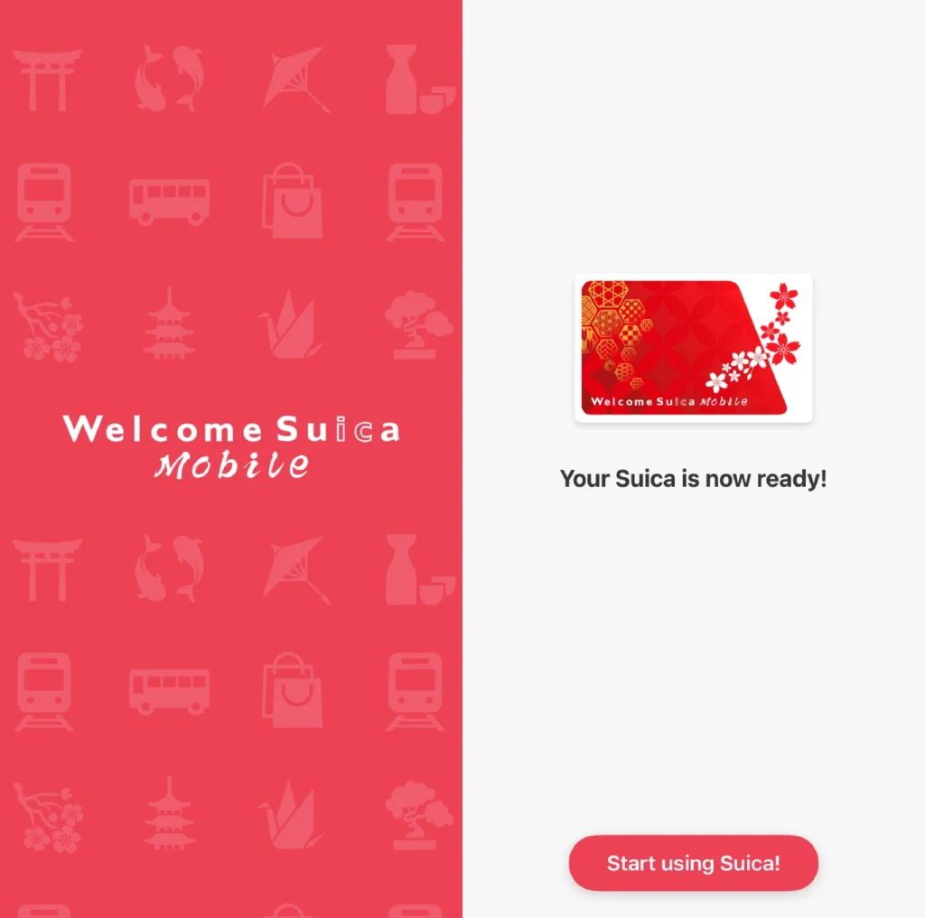 Welcome Suica Mobile app