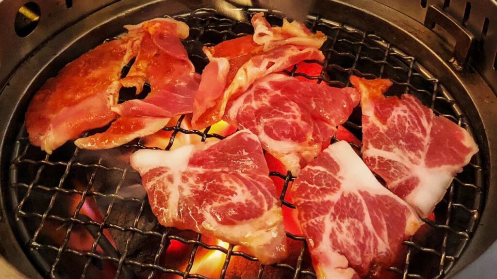 Yakiniku, a typical Japanese style of barbequing meat