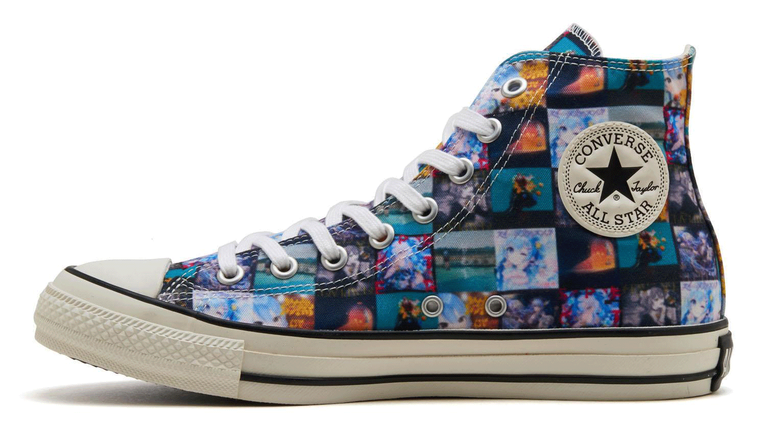 Side view of the ALL STAR HI / Hoshimachi Suisei shoes