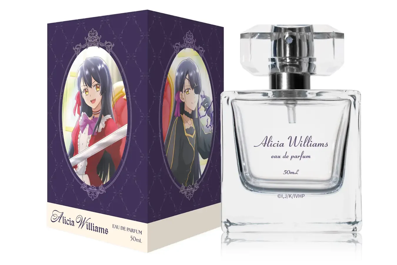 The bottle and packaging of the Alicia Williams Perfume