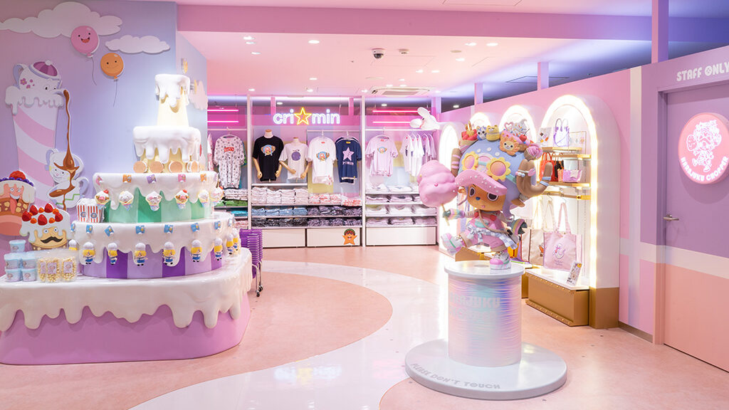 The interior of the One Piece Harajuku store