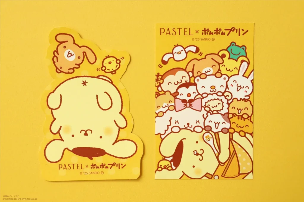 An sticker with a Pastel x Pom Pom Purin design