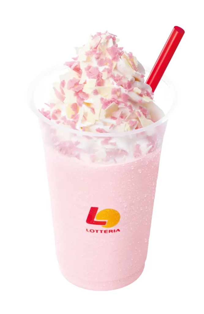 Lotteria's new Sakura Parfait Shake