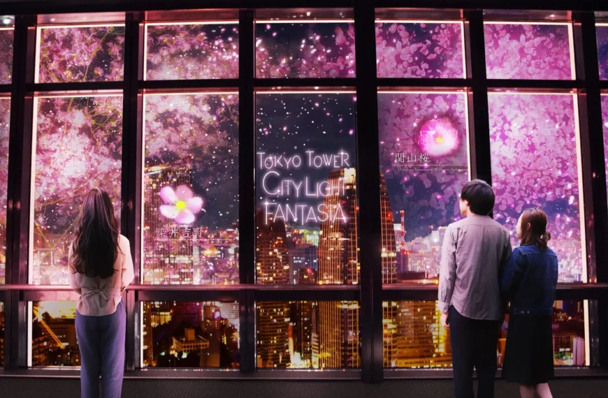 Tokyo Tower Sakura illuminations 3