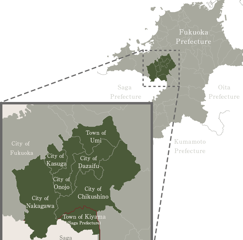 Map of Japan's Ancient Western Capital heritage site