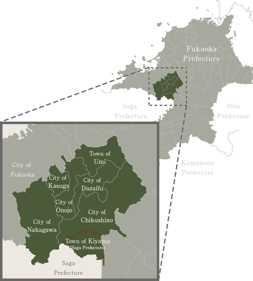 Map of Japan's Ancient Western Capital heritage site