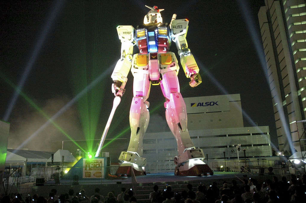 A life-sized Gundam statue in Shizuoka