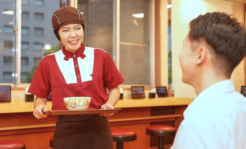 Table service is the norm in the majoirty of Japanese restaurants.