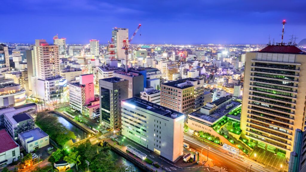 The skyline of Shizuoka City