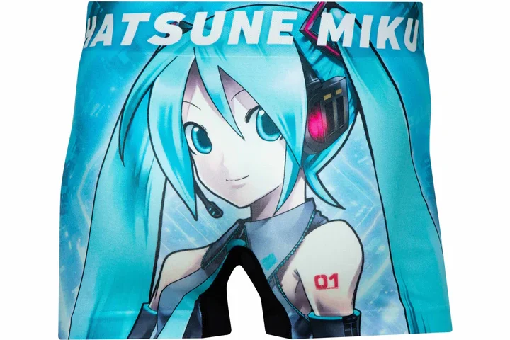 A close-up of the rear design on the Hatsune Miku underwear