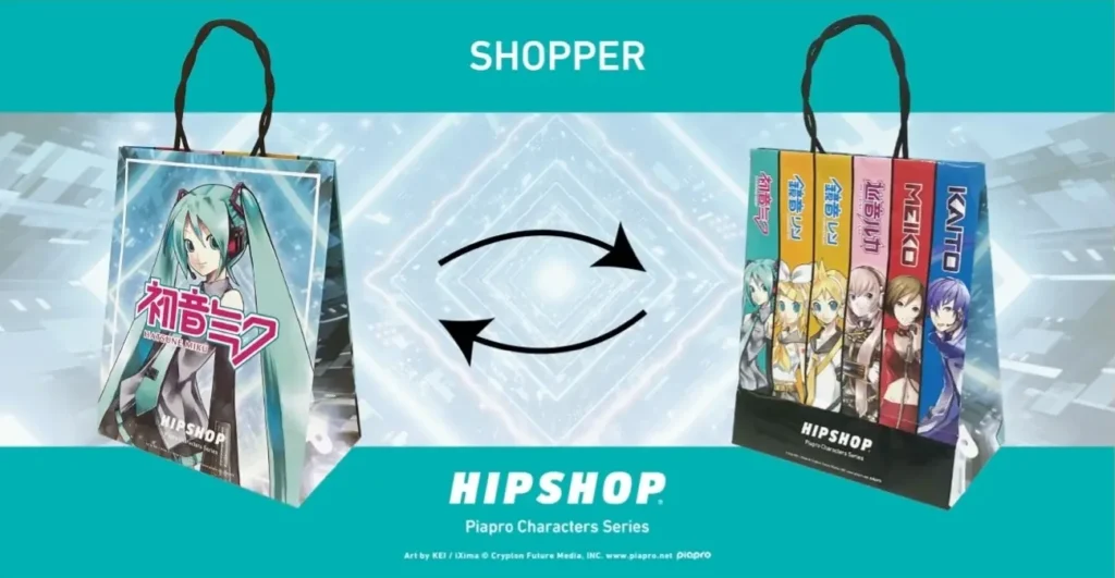 An image showing both sides of the new Hatsune Miku shopper bag