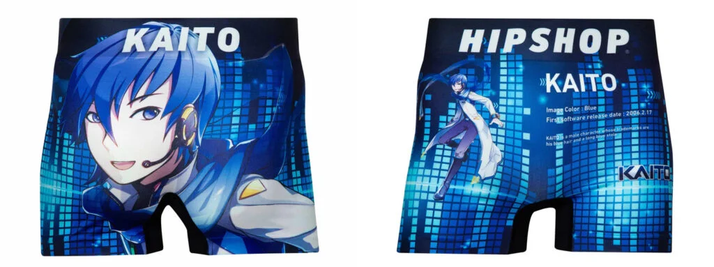 A pair of underwear with the character Kaito printed on them