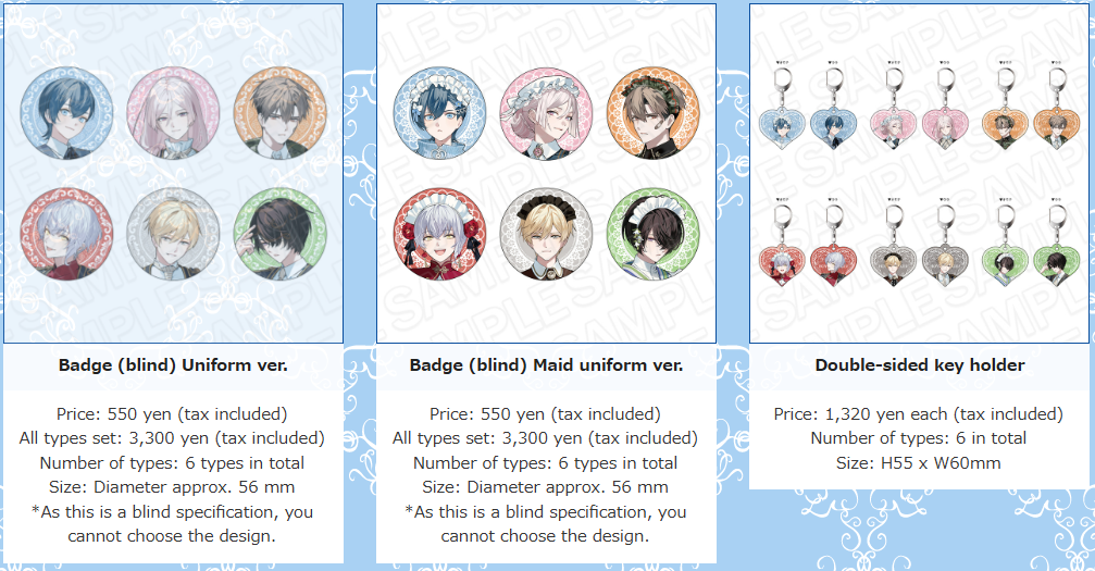 BOYS BE MAID! pop up shop goods