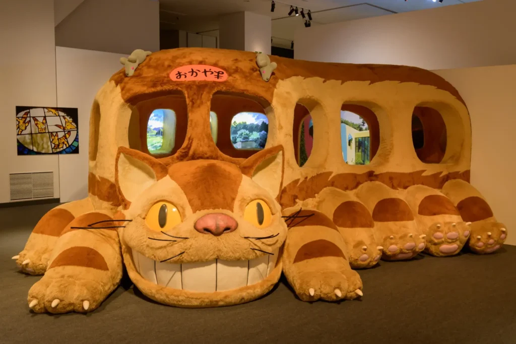 A life size recreate of the Catbus from My Neighbor Totoro